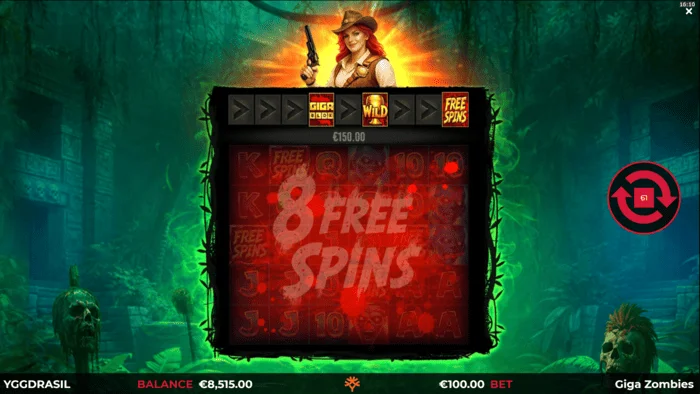Giga Zombies - bắt đầu vòng quay miễn phí